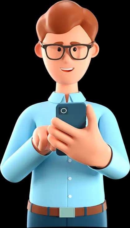 A guy with phone